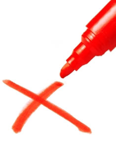 red correcting pen