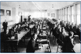 old photo of students in a classroom