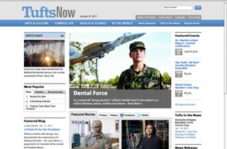 Tufts Now screen grab